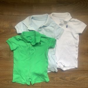 Ralph Lauren Baby Rompers 0-3 months (3 rompers)
